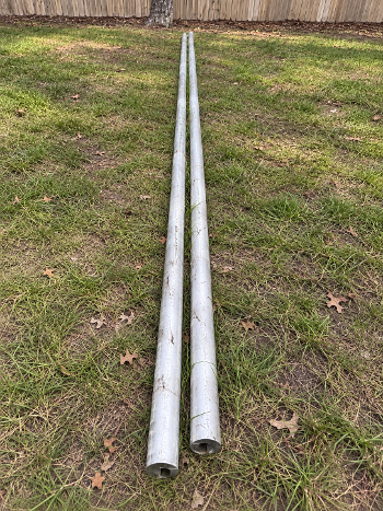 Two 24' Heavy-Wall 6061 Aluminum Tubes / Marine Spuds